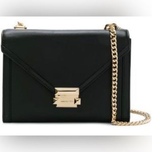 Michael Kors Whitney Polished Leather Shoulder Bag